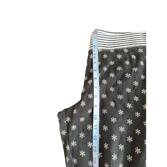 Victoria's‎ Secret Pajamas Black White Snowflake Winter Thermal Lounge Large - Picture 13 of 15